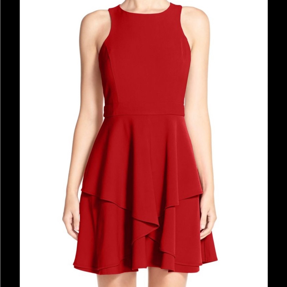 Adelyn Rae Vibrant Red Dress